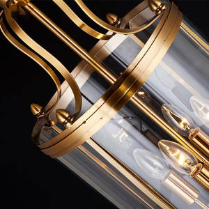 Design unico in metallo lampada pendente in ferro Vintage ferro materiale uccello gabbia in ottone vetro industriale ciondolo luce - Product Image 6