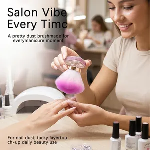 Pincel Profesional para Polvo Brillante Suave y Esponjoso, Cepillos para Limpiar el Polvo de las Uñas, Herramientas de Belleza para Manicura DIY para Mujeres y Niñas - Product Image 6