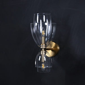 Lámpara de Pared de Lujo Blom con Pantalla de Cristal Transparente, Lámpara de Pared para Dormitorio, Iluminación de Lujo para Decoración del Hogar - Product Image 1