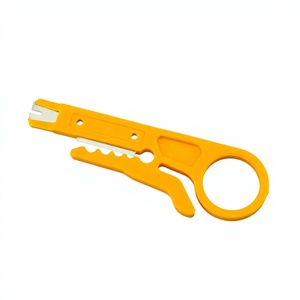 Small Yellow <b>Wire</b> Stripper <b>Tool</b> Plastic Handle Metric Size For Network Cable Stripping And <b>Crimping</b> - Product Image 5