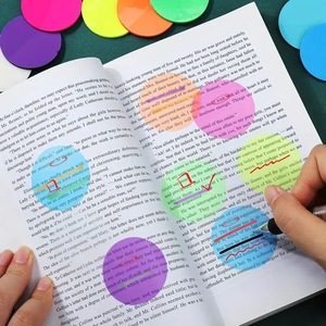 Aesthetic 120p Self-Adhesive Sticky Memo Pads Transparent Rotundity <strong>Index</strong> <strong>Tabs</strong> Waterproof Office School Marking Stickers for - Product Image 5