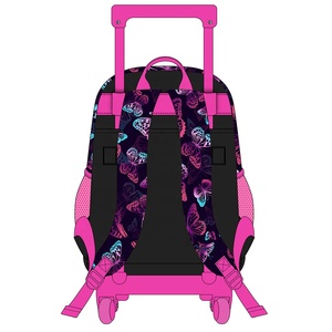 Superpack fábrica personalizada niños Trolley mariposa escuela mochila bolsa conjuntos, mochila para niños equipaje maleta para viajes - Product Image 4