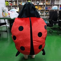 Peluche Coccinelle Géante Personnalisée en Gros, Jouet en Peluche Portable en Coton PP, Coussin et Sac de Couchage pour Soulager le Stress