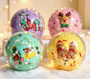 Christmas Handmade Squishy Ball, Slow Rising Snowflake Squeeze Fidget <b>Toy</b>, Stress Relief <b>Squish</b> Ball for Adults Xmas Present - Product Image 1