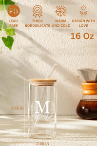 عروس زفاف شخصية لتكون هدايا للنساء أكواب زجاجية أحادية 16 أونصة مع شفاطات - Product Image 3