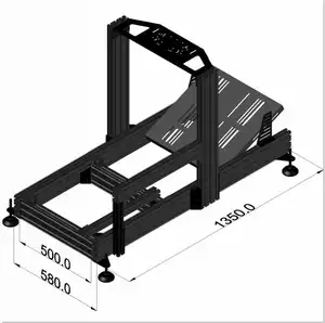 Asiento de conducción de juego de simulación de precio más barato personalizado serie 4080 perfil de aluminio de extrusión negro para Kit de plataforma de cabina de carreras Sim