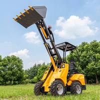 Mini-chargeur de marque chinoise de premier plan, 1500 kg, moteur Yanmar, électrique, 4x4, avec corps rotatif, chargeur télescopique tout-terrain, moment de charge élevé