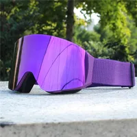 Lunettes personnalisées de snowboard à neige pour hommes Lunettes double couche anti-buée Lunettes de ski pour motoneige Lunettes de ski pour sport de plein air
