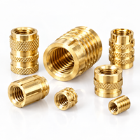 Precision CNC Brass Threaded Insert Knurled Threaded Bushing for Plastic Electronics Assembly Custom Metal Parts