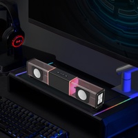 Haut-parleurs de jeu pour ordinateur avec logo personnalisé, RGB sans fil, 7.1 canaux, en ABS, système de son Hifi pour TV et moniteur, barre de son avec caisson de basses pour la maison