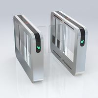 Barrera Abatible de Acero Inoxidable 304 con Motor sin Escobillas, Control de Acceso por RFID, Código QR y Reconocimiento Facial para Oficina, OEM, ODM, CE, Altura 35