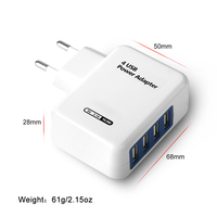 TKT 20W Charge Rapide 4 Ports USB PD Chargeur Mural Électrique QC3.0/QC4.0 OTP/OVP Protection CE/FCC Certifié US/EU Standard
