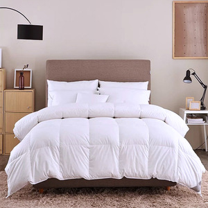Duvet Alternative couette matelassée insertion de couette ou couette autonome couette 100% coton/microfibre toutes saisons blanc - Product Image 1