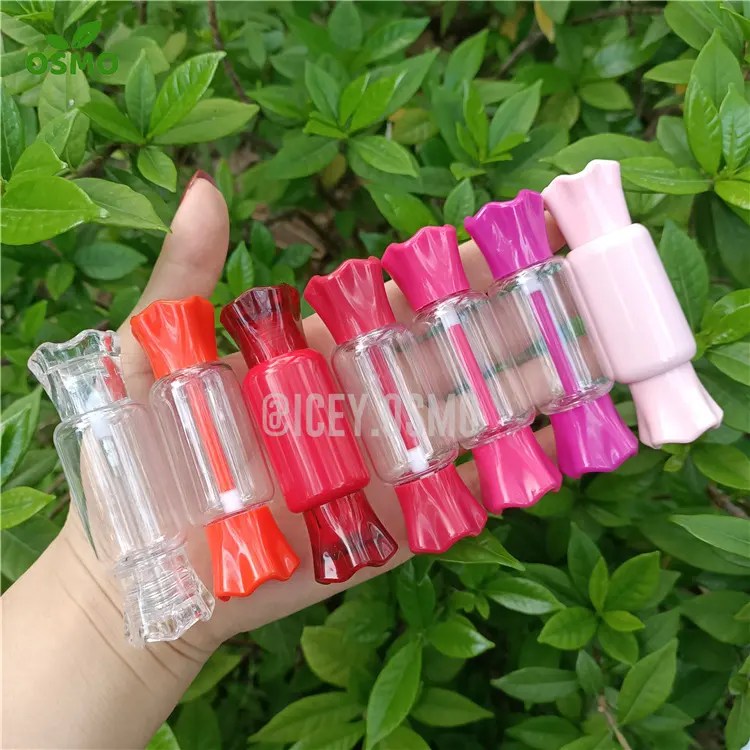 Osmo Kemasan Lip Gloss Anak, Wadah Lucu Bentuk Permen 8Ml Lip Gloss Kosong Tabung Bening