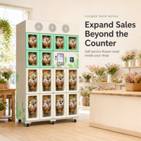 Distributeur automatique de fleurs à écran tactile ZHILAI, directement de l'usine, avec système de refroidissement pour la vente au détail 24h/24 et 7j/7