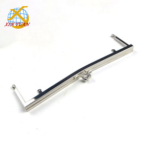 Sang trọng Túi xách phần cứng 22.7*5.7cm Nickel màu Nụ Hôn khóa <span class=keywords><strong>Clip</strong></span> PURSE khung - Product Image 1