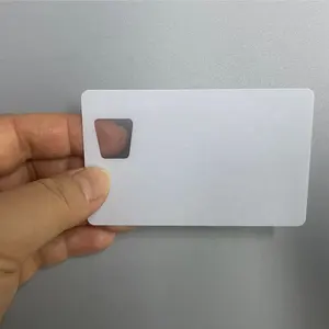 id card white blank with custom UV watermark printing & clear window