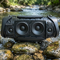 Enceinte Bluetooth portable étanche IPX7 ES300 80W RMS avec sangle d'épaule et lumière RGB – Vente en gros usine