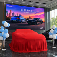 Housse de présentation de voiture en satin à haute élasticité, taille personnalisée, avec logo de marque, pour vente en gros