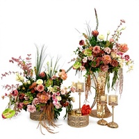 Set Dekorasi Bunga Artifisial Modern Warna Pink Peach 2027 untuk Pernikahan, Atap, Teras, dan Acara
