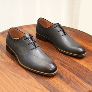 Zapatos Oxford de Lujo para Hombre, de Alta Calidad, con Cordones, Formales, de Cuero, para Otoño, Transpirables y Antideslizantes, 2025 - Product Image 3