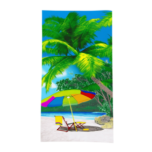 Asciugamano da spiaggia Buonic 70x140 cm con stampa tropicale per l'uso estivo - Product Image 1