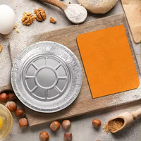Barquettes rondes jetables en aluminium de qualité alimentaire pour pizza, 7/8/9 pouces, avec couvercles en papier recyclables