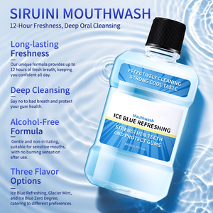Etiqueta privada <span class=keywords><strong>Enjuague</strong></span> <span class=keywords><strong>bucal</strong></span> líquido con sabor a menta sin alcohol para blanquear los dientes Cuidado <span class=keywords><strong>bucal</strong></span> fresco en una botella - Product Image 2