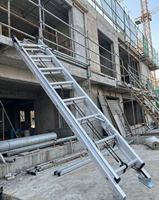 Échelle télescopique en aluminium 6m 8m 10m, hauteur réglable, pliable, pour projets de construction