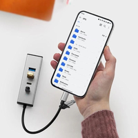 Adaptateur Hub USB 3.2 USB-C 3.2 en métal à 4 ports pour ordinateurs portables, smartphones, tablettes, consoles de jeux avec compatibilité souris et clavier