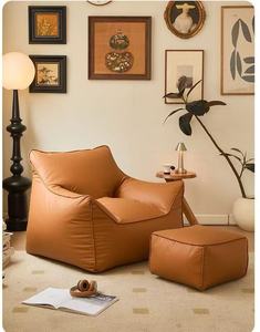 Poltrona <span class=keywords><strong>Sacco</strong></span> di Lusso Singola, Copertura per Divano Relax in <span class=keywords><strong>Ecopelle</strong></span> Scamosciata PU, <span class=keywords><strong>Pouf</strong></span> <span class=keywords><strong>Sacco</strong></span> per Camera da Letto e Soggiorno - Product Image 5