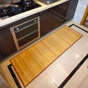 Modern Bamboo Area Rug Non-Slip Roll <strong>Runner</strong> 118X23.6inches Washable Low Pile <strong>Floor</strong> Mat for Living Room <strong>Kitchen</strong> Outdoor Use - Product Image 5