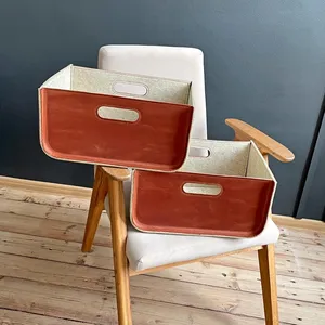 Panier de <span class=keywords><strong>rangement</strong></span> en feutre sur mesure, panier de <span class=keywords><strong>rangement</strong></span> moderne pour la maison, organisateur de <span class=keywords><strong>rangement</strong></span> portable en feutre pour l'organisation de la maison et du bureau - Product Image 3