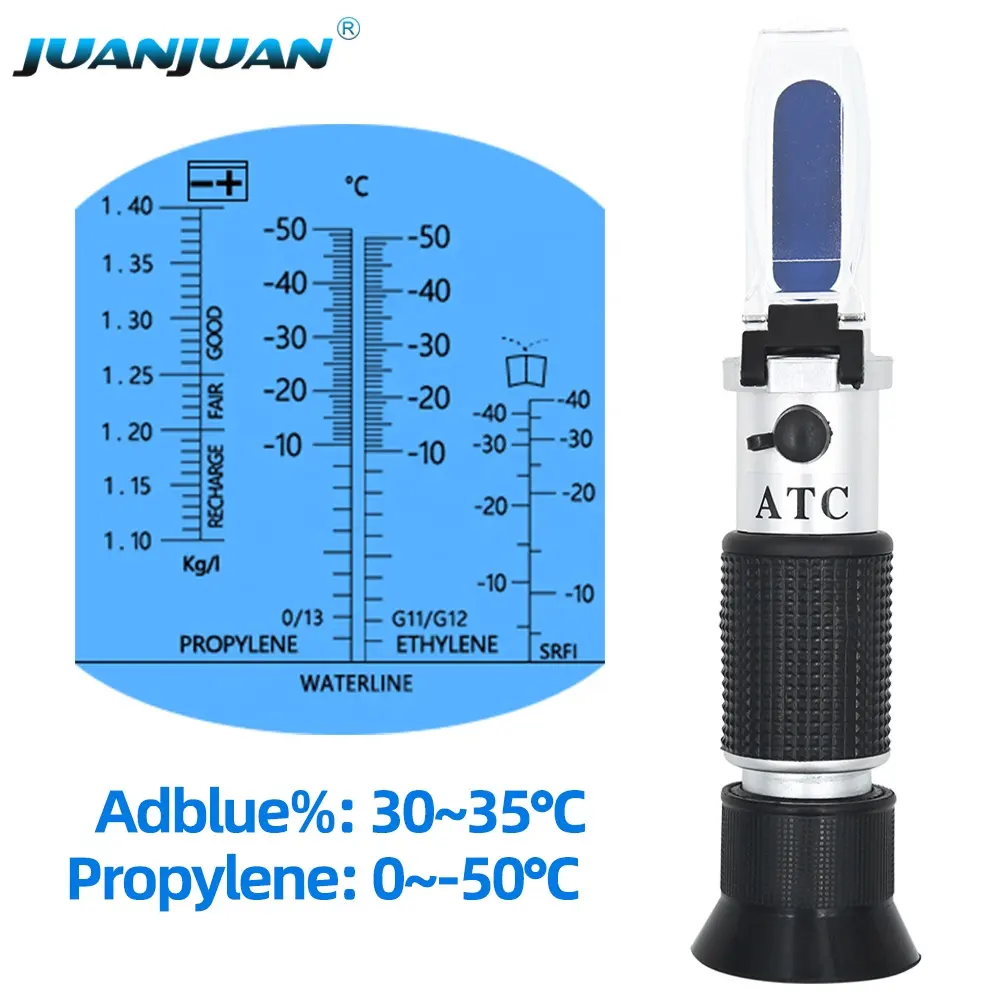 Khúc Xạ Kế Tự Động ATC Cầm Tay Chống Đông Lạnh Cầm Tay Cho Xe Hơi Dung Dịch Ắc Quy Glycol Chất Làm Mát