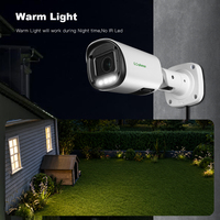 Caméra de sécurité IP POE cylindrique couleur 4K 8MP GR-YUSVW-M8S étanche IP67 avec microphone H265 et vision nocturne