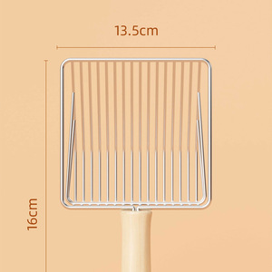 Recogedor de arena para gatos, metálico, con orificios finos, rectangular, manual, para limpieza de arena para gatos, 65L - Product Image 2