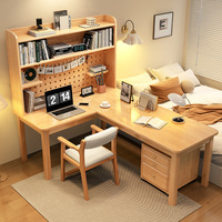 Mobilier de maison intégré en bois massif bureau d'ordinateur appartement chambre à coucher étagère simple coin mur bureau d'ordinateur portable bureau d'étude