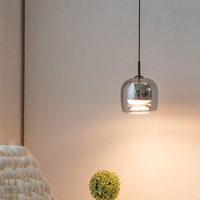 Lampe suspendue minimaliste pour chambre à coucher, lampe suspendue créative en verre pour bar, lampe suspendue moderne pour restaurant, îlot de cuisine, lustre LED