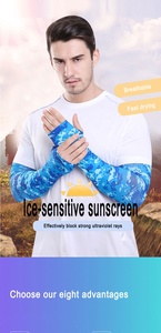 Cooler Summer Soft Ice Silk Hand Cover Protector solar Cooling Arm Sleeves - Product Image 5