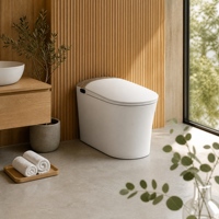 WC intelligent monobloc en céramique avec siège chauffant automatique intégré et bidet pour salle de bain à usage résidentiel