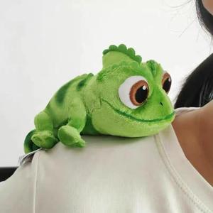 Peluche explosive Rapunzel Caméléon, figurine assise à porter sur l'épaule, en peluche courte, avec aimant, jouet lézard, cadeau, 11-30 cm, rembourrage en coton 7D, 7-14 ans - Product Image 1