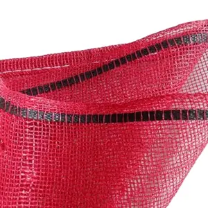 Saco de malha de lenho vermelho UV pp leno mais vendido, saco de madeira para fogo, 15kg, 25kg e 50kg