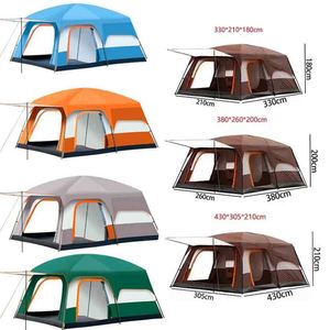 Carpa de Camping Grande, Impermeable, Resistente, para Exteriores, de Doble Capa, con 2 Habitaciones y 1 Sala de Estar, para Familias - Product Image 1