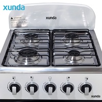 Cuisinière à gaz 4 brûleurs Xunda, fournisseur d'or en Chine, avec four à pizza, prix compétitif, cuisinière à gaz encastrable ou autoportante