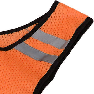 เสื้อกั๊กทำงานคุณภาพสูง มองเห็นได้ชัดเจน มาตรฐาน ANSI ระดับ 1 พร้อมแถบสะท้อนแสง สีส้ม รับสกรีนโลโก้ - Product Image 4