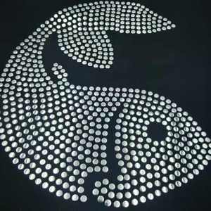 Hot Selling Custom Rhinestone <strong>Transfer</strong> Sport Team LOGO <strong>Iron</strong>-<strong>On</strong> Motif Design For Garments Bags Shoes-Football Bling - Product Image 1