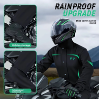 Combinaison de pluie pour moto intégrale pour homme, vêtements de pluie pour la conduite, design deux pièces spécifique aux adultes, style épais, combinaison de pluie réfléchissante