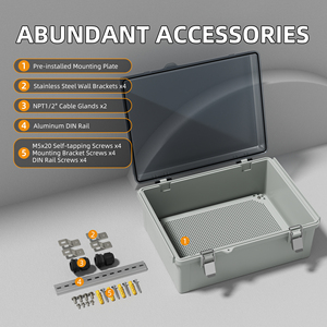 Menteşeli plastik kutu su geçirmez bağlantı kutusu IP67 elektrik muhafaza elektronik yönlendirici kesici için su geçirmez plastik kutular - Product Image 3