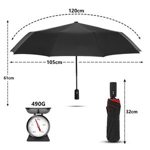 Parapluie Double Couche Résistant Pluie Entièrement Automatique 10K Fort Luxe Affaires Homme <span class=keywords><strong>Grand</strong></span> Parapluies <span class=keywords><strong>Parasol</strong></span> - Product Image 2