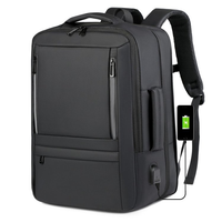 Sac à dos d'ordinateur portable étanche personnalisé avec logo, pour voyages d'affaires, avec port USB, extensible, pour hommes